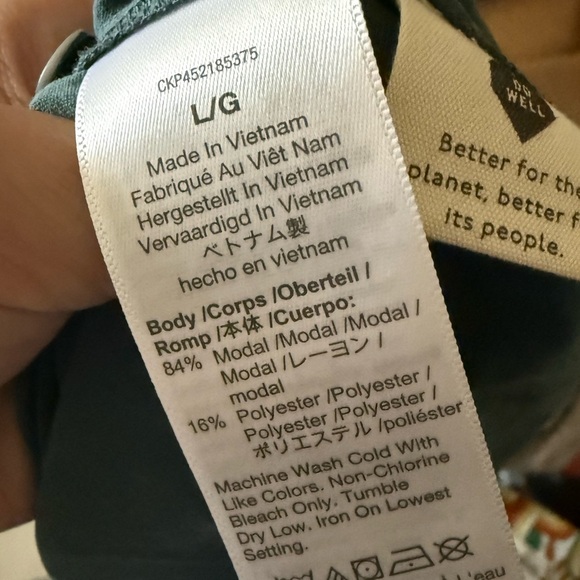 Madewell Sandwashed Popover Top large green lane - Picture 4 of 4